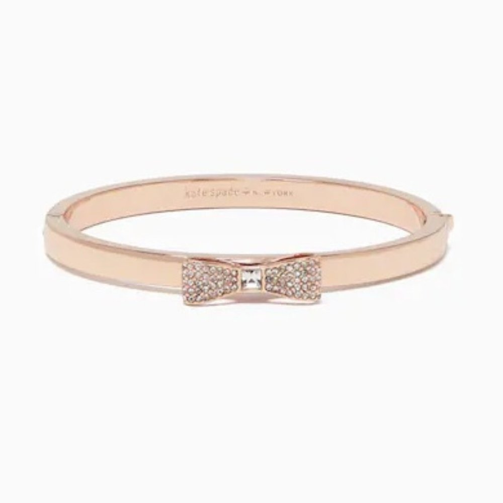 ♠️ Kate Spade ♠️️ " Ready Set Bow" Pave Bangle & Studs - Picture 8 of 13
